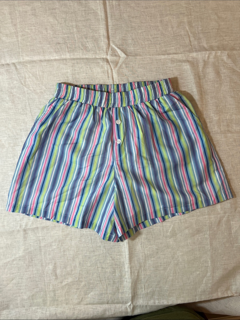 Kinsley + Zoey Multicolor Stripe Women's Lounge Shorts. Size S. NWT